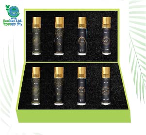 Perfume Type Attar Combo Pack (4 piece - 1. Jakir Nayek Fabaret Parfum-2. Mom an alli Khan Fabaret Parfum-3. Mufti Menker-4. Omar Sulaiman.