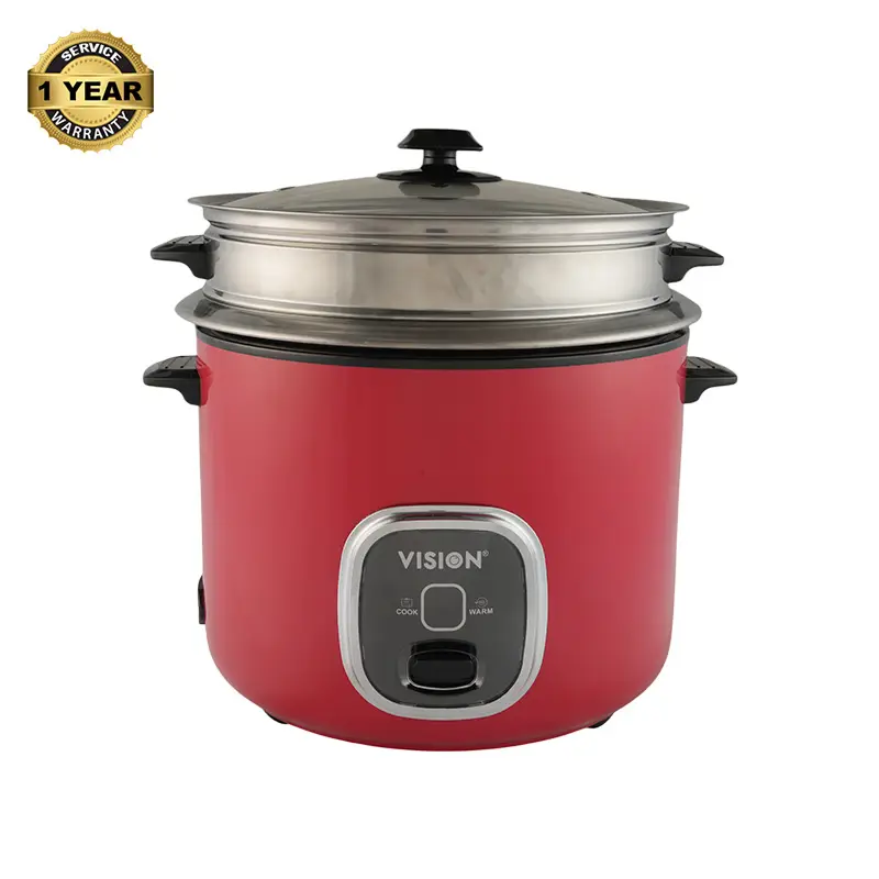 Vision Rice Cooker- 2.8 L 1000W REL-Prime(Double Pot) Red